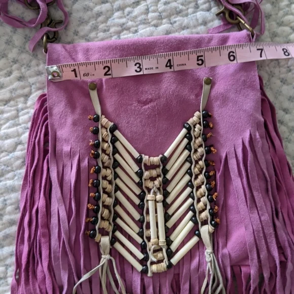 🦄 Rare Spell Wild Belle Suede Fringe Crossbody Bag - Picture 6 of 11